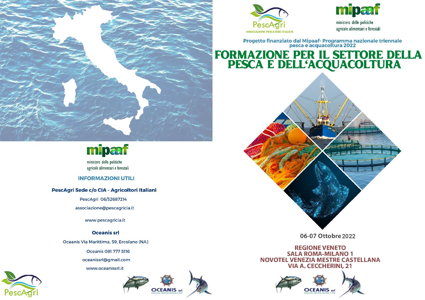 ROMA Corso PESCAGRI:Formazione per il settore della pesca e dell'acquacoltura